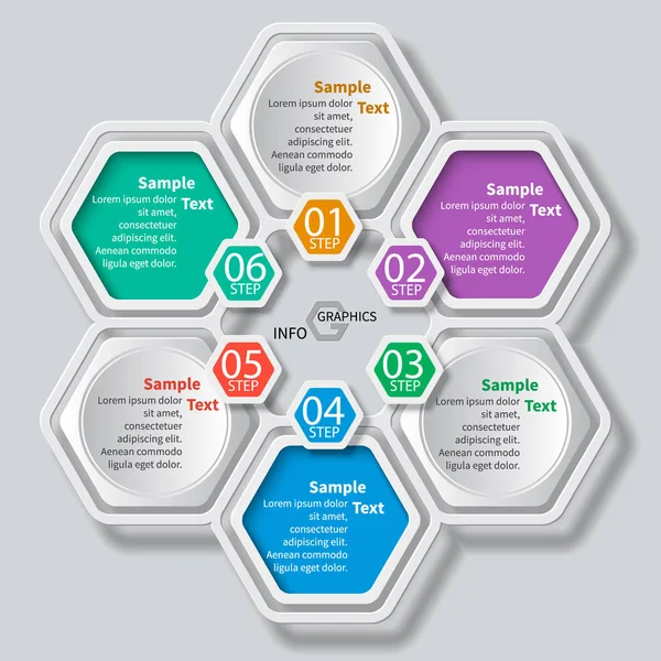 Streszczenie Infografika papieru 3D — Wektor stockowy