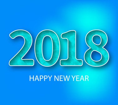 Sayı 2018.Blue 2018 yeni yıl tebrik