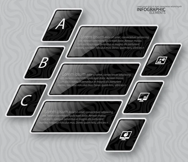 Infografías de papel 3D abstractas — Archivo Imágenes Vectoriales