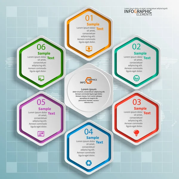 Αφηρημένη 3D Infographics — Διανυσματικό Αρχείο