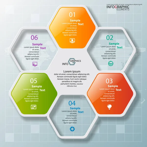 Abstrakte 3D-Papier-Infografiken — Stockvektor