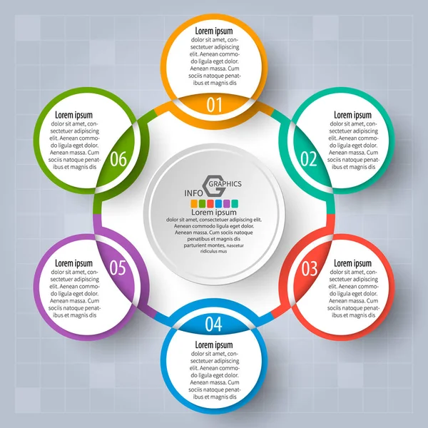 Sammanfattning av 3D Paper Infographics — Stock vektor