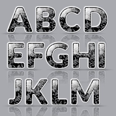 Abc.Glossy yaratıcı alfabesi harfleri