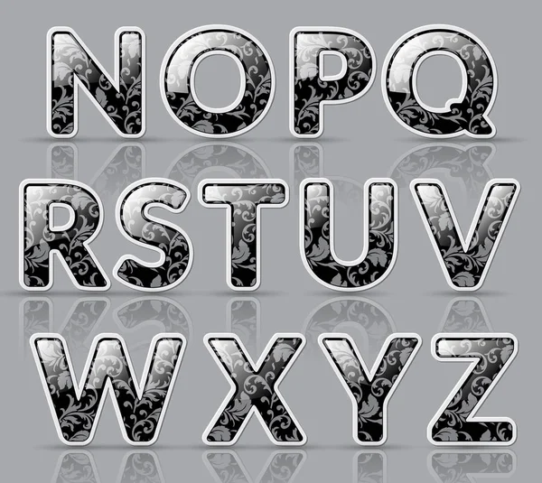 Abc.glossy kreative Alphabet-Buchstaben — Stockvektor