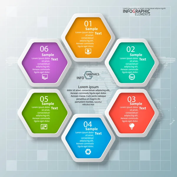 Αφηρημένη 3D Infographics — Διανυσματικό Αρχείο