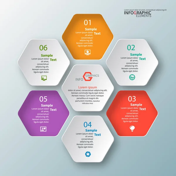 Αφηρημένη 3D Infographics — Διανυσματικό Αρχείο