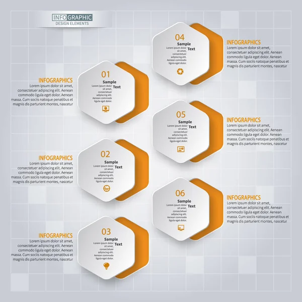 Infográficos de papel 3D abstratos —  Vetores de Stock