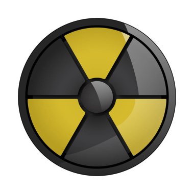 Beyaz bir arka plan radyasyon sembolü