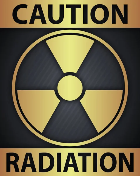 Radiation symbol on a dark background — Stock Vector