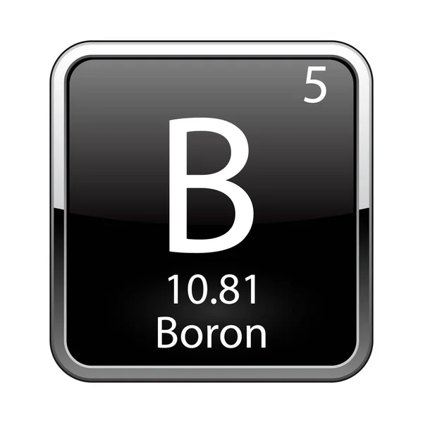 O elemento tabela periódica Boro. Ilustração vetorial — Vetor de Stock