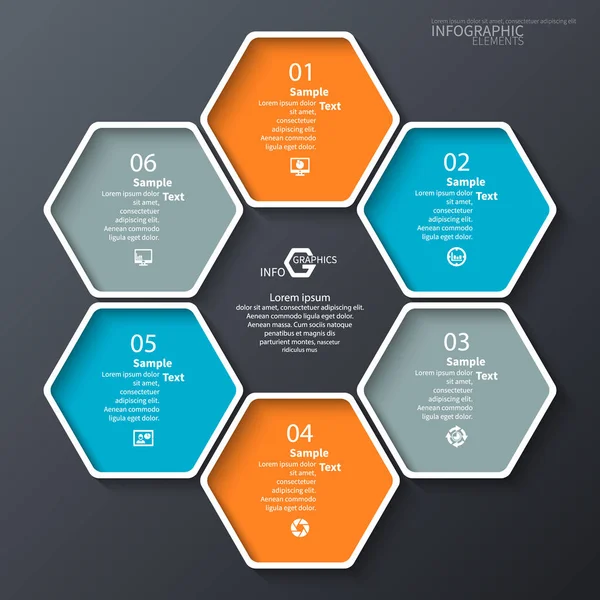 Soyut 3d kağıt Infographics. İş şablonu. Vektör çizim