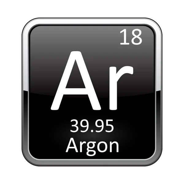 A periódusos rendszer eleme Argon. Vektorillusztráció — Stock Vector