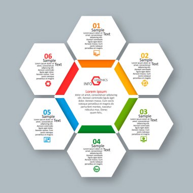 Soyut 3d kağıt Infographics. İş şablonu. Vektör çizim