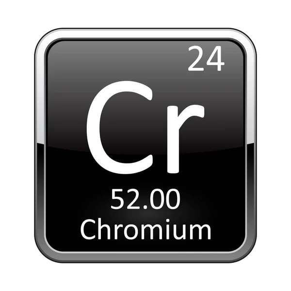 O elemento de tabela periódica Chromium. Ilustração vetorial — Vetor de Stock