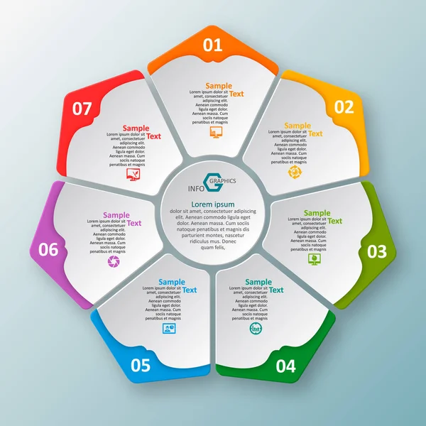 Abstraktní 3d papír infografiky. Obchodní šablona. Vektorové ilustrace — Stockový vektor