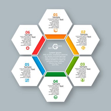 Soyut 3d kağıt Infographics. İş şablonu. Vektör çizim