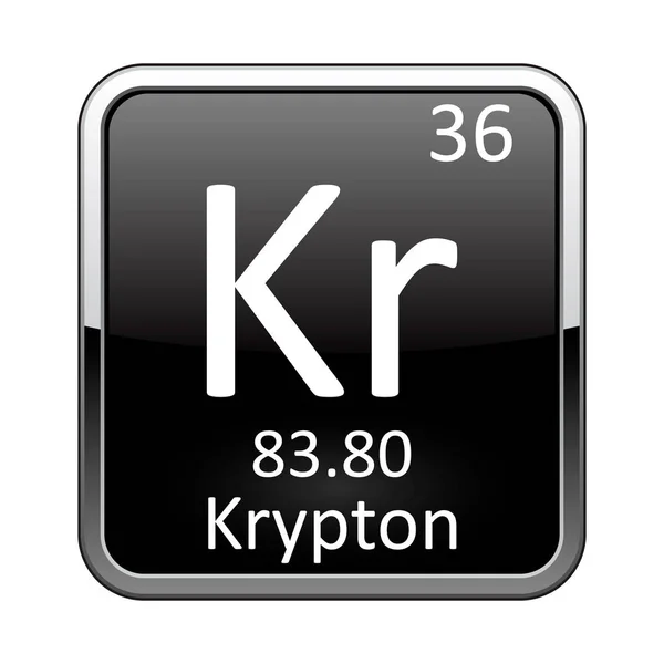El elemento de tabla periódica Krypton. Ilustración vectorial — Archivo Imágenes Vectoriales