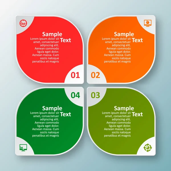 Abstrakte 3D-Papier-Infografiken. Geschäftsvorlage .Vektor Illustration — Stockvektor