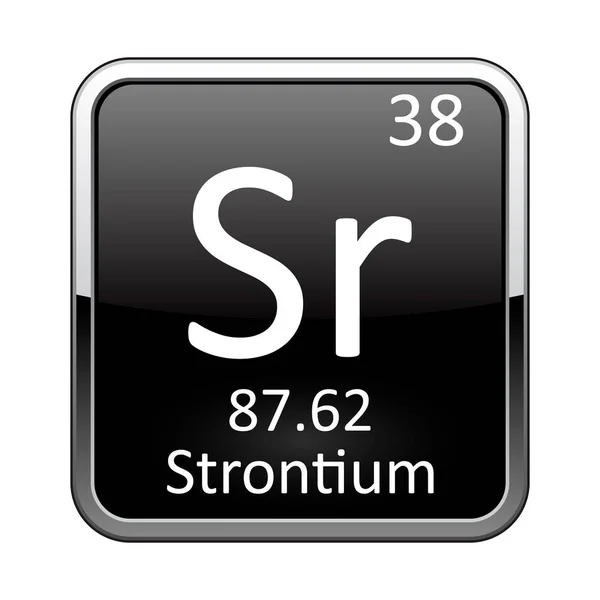 O elemento de tabela periódica Strontium. Ilustração vetorial — Vetor de Stock