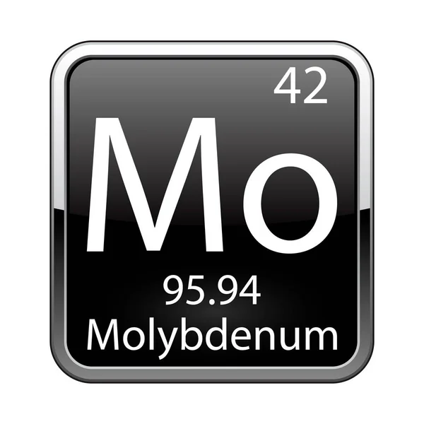 O elemento tabela periódica Molibdênio. Ilustração vetorial — Vetor de Stock