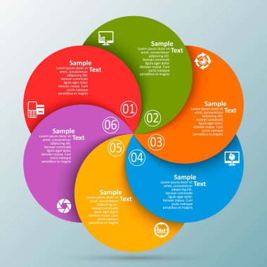 Soyut 3d kağıt Infographics. İş şablonu. Vektör çizim