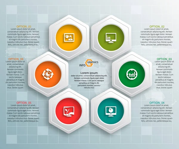 3d 종이 Infographics 추상화. 비즈니스 템플릿입니다. 벡터 일러스트 레이 션 — 스톡 벡터