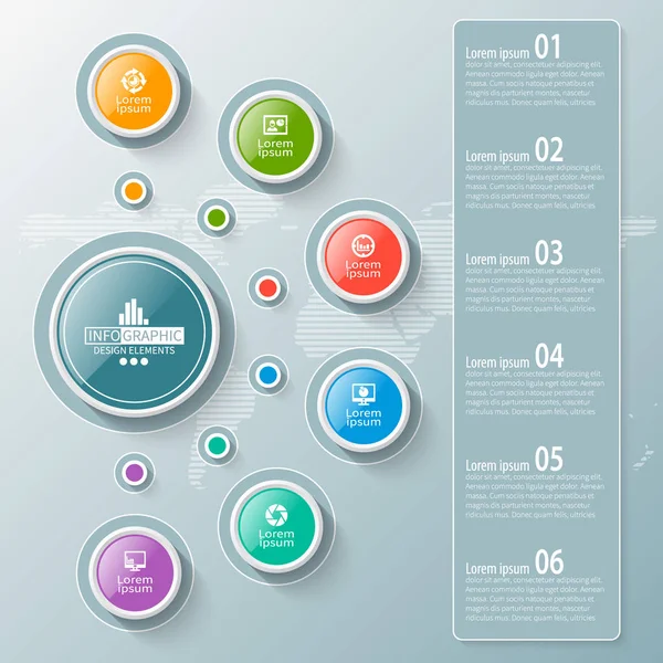 Abstract 3d papier Infographics. Business sjabloon. Vectorillustratie — Stockvector