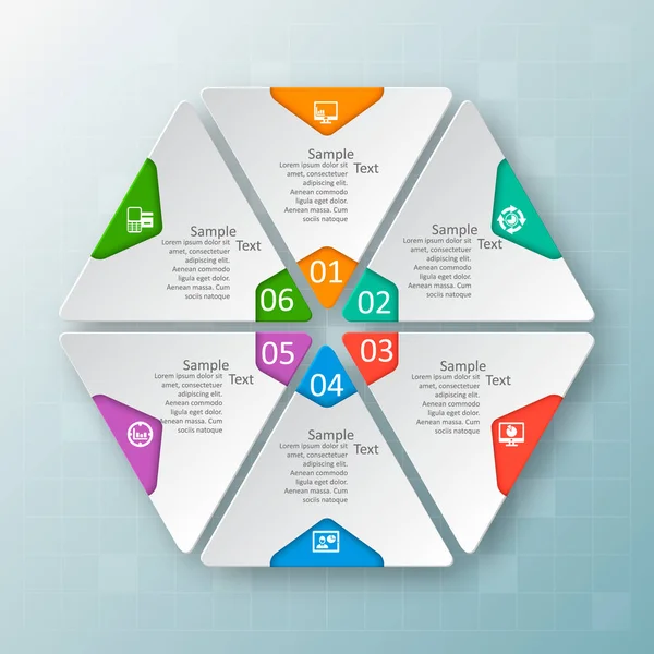 Abstraktní 3d papír infografiky. Obchodní šablona. Vektorové ilustrace — Stockový vektor