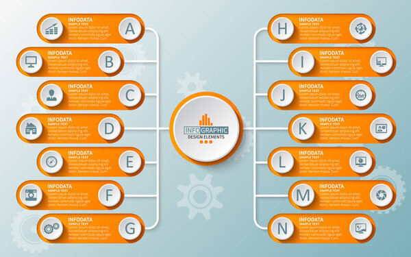 Abstract 3D Paper Infographics. Business template .Vector illustration
