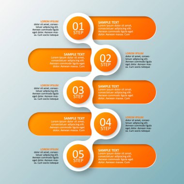 vektör soyut 3d kağıt bilgi elemanları. İş bilgileri