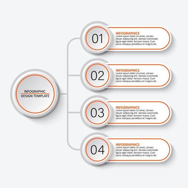 Vector Abstract Paper Infographic Elements Business Infographics — Stock Vector