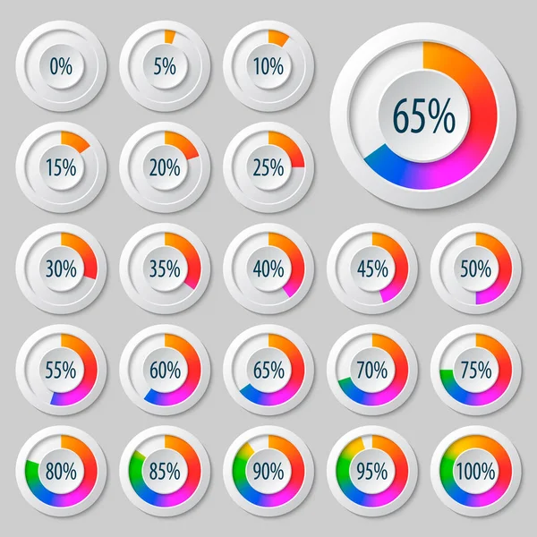 Vectoriel Résumé Papier Infographie Éléments Business Infographics Pie Graphiques Pour — Image vectorielle