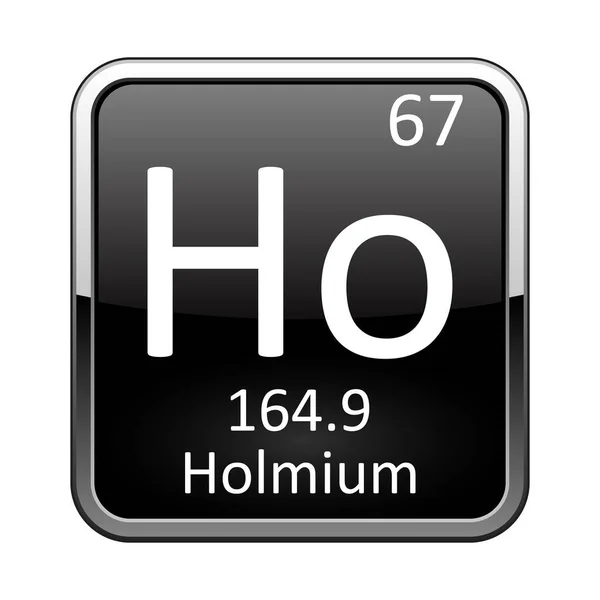 Frame Vector 삽화에서 배경에 주기율표 Holmium Symbol Chemical Element — 스톡 벡터