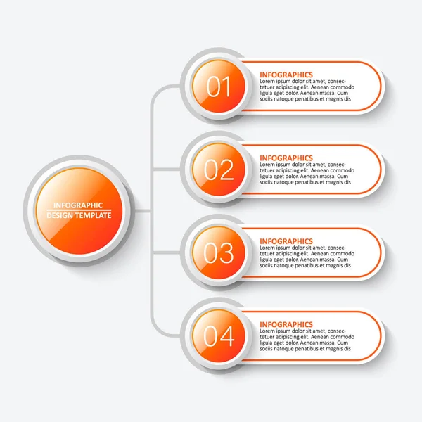 Vektor Absztrakt Papír Infografikai Elemek Üzleti Infografika — Stock Vector