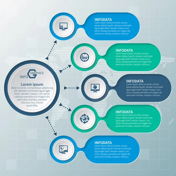 추상적 Infographic Elements Business Infographics — 스톡 벡터