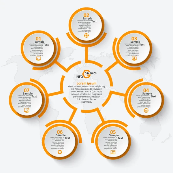 Infographic Elements Circular Infographics — 스톡 벡터