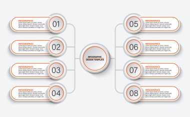 vektör soyut 3d kağıt bilgi elemanları. İş bilgileri