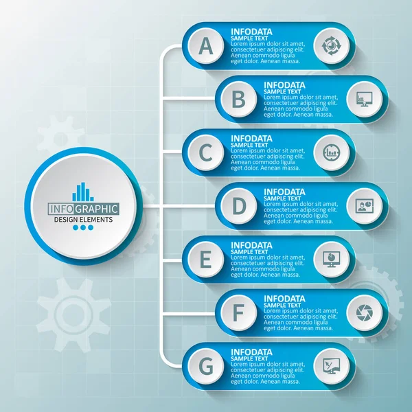 Vector Abstract Papier Infographic Elements Business Infographics — Stockvector