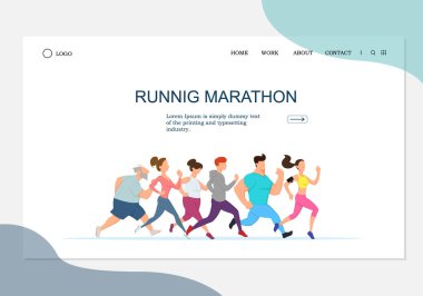 Farklı yaşlarda insanlar bir maratona hazırlanmak için tren koşuyor..