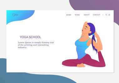 Yoga Stüdyosunun Web sayfası şablonu.
