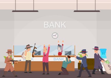 Banka soygunu maskeli suçlular tarafından.
