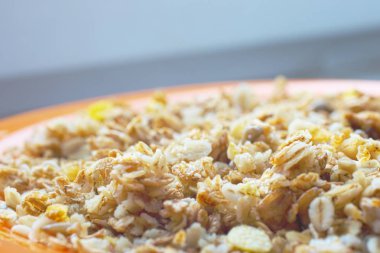 Müsli kahvaltı gevreği vejetaryen yemeği