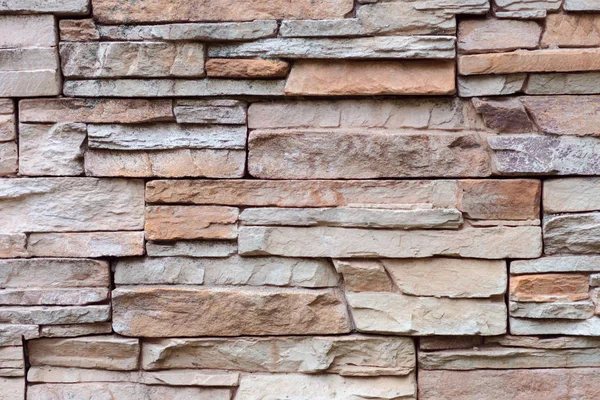 Texture of rough gray stone brick wall — 스톡 사진