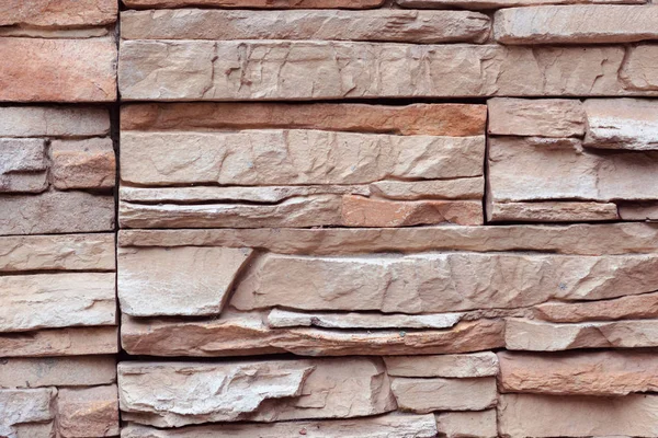 Texture of rough gray stone brick wall — 스톡 사진