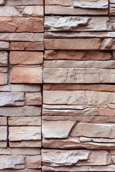 Texture of rough gray stone brick wall — 스톡 사진