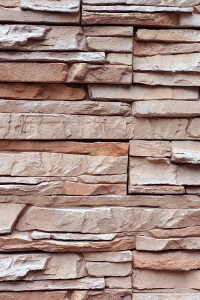 Tekstura szorstkiej ściany z cegły kamiennej — Zdjęcie stockowe