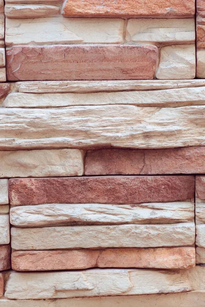 Texture of rough gray stone brick wall — Stock Photo, Image