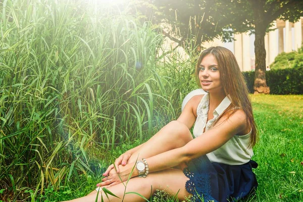 Girl in summer park — Stock Fotó