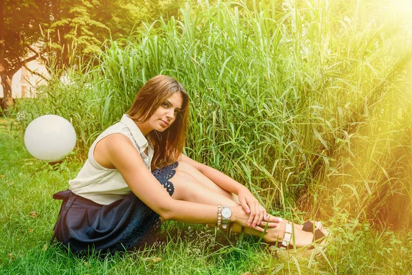 Girl in summer park — Stock Fotó