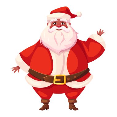 Elini sallayarak Afro-Amerikan düz santa